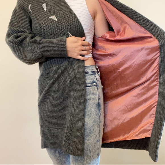 Vintage | Knitted Duster with Embroidered Detail - Picture 2 of 4